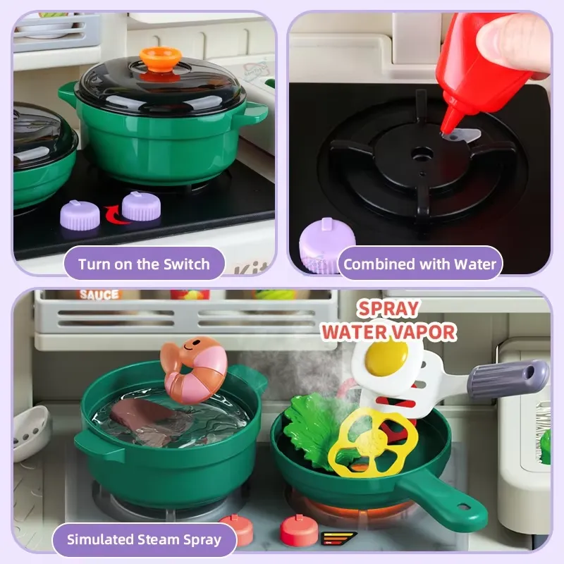 90cm Large Pretend Play Kitche - Kids Toys Kitchen Set review and price